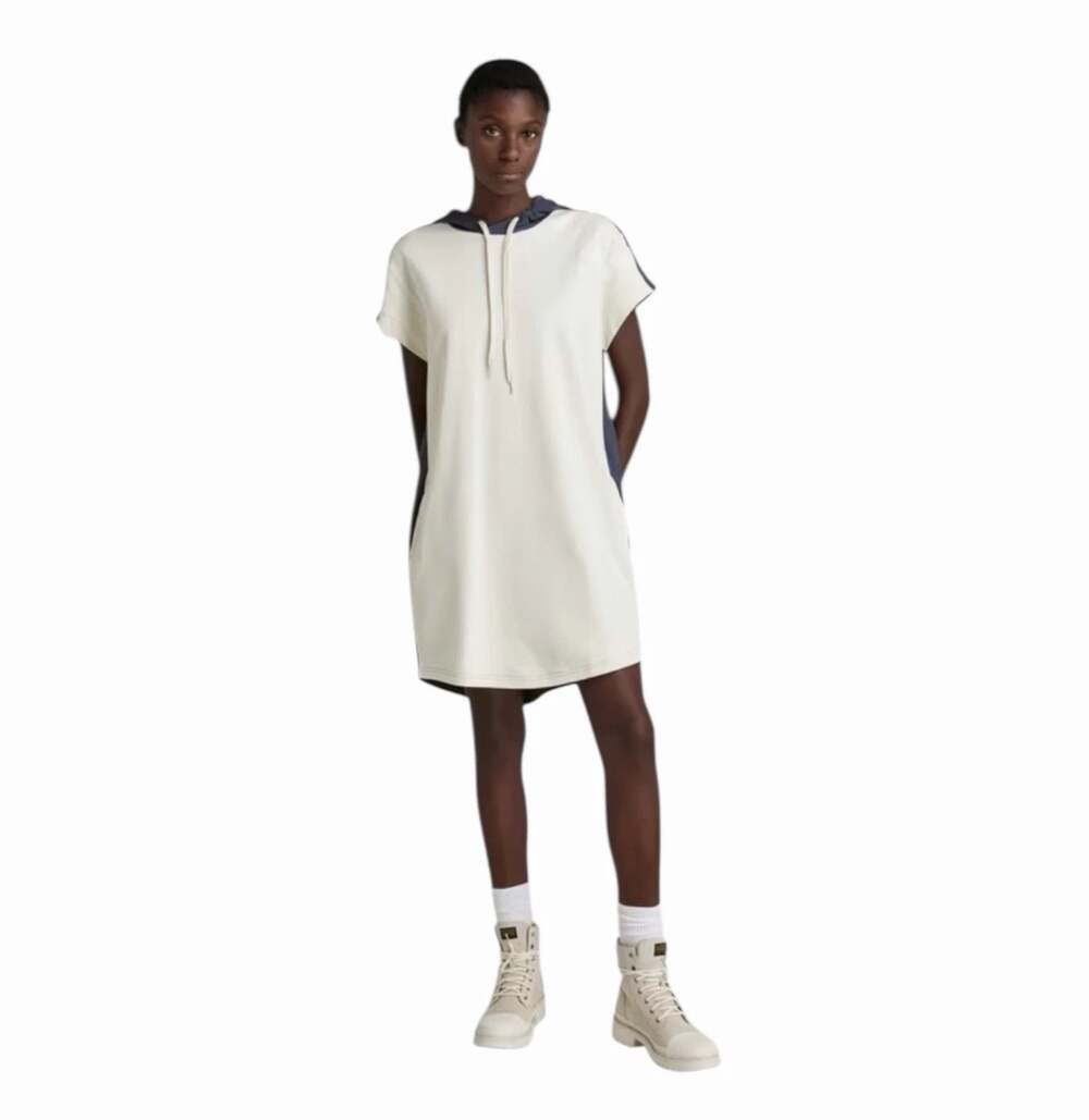 G-Star RAW Sobiru Hoodie Sweat Dress XS NWT Colorblock Short Sleeve Streetwear